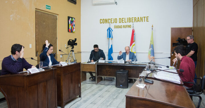El pasado Jueves 18 de Mayo se realizó Sesión Ordinaria del Concejo Deliberante de Rufino.